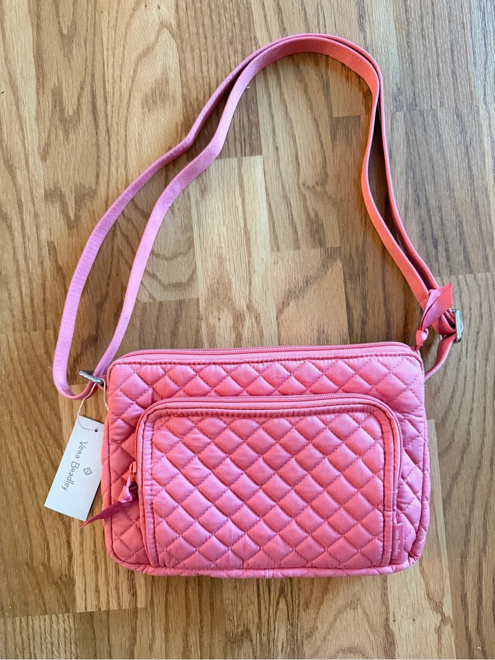 Vera Bradley Terra cotta Rose Quilted Crossbody Bag - Picture 1 of 3